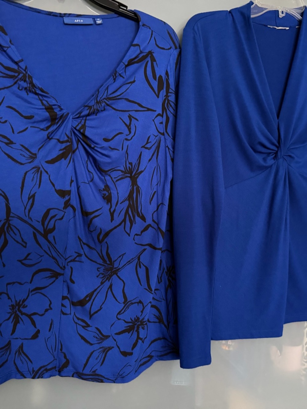 Apt. 9 Blue Twist-Front Blouses (Pair)